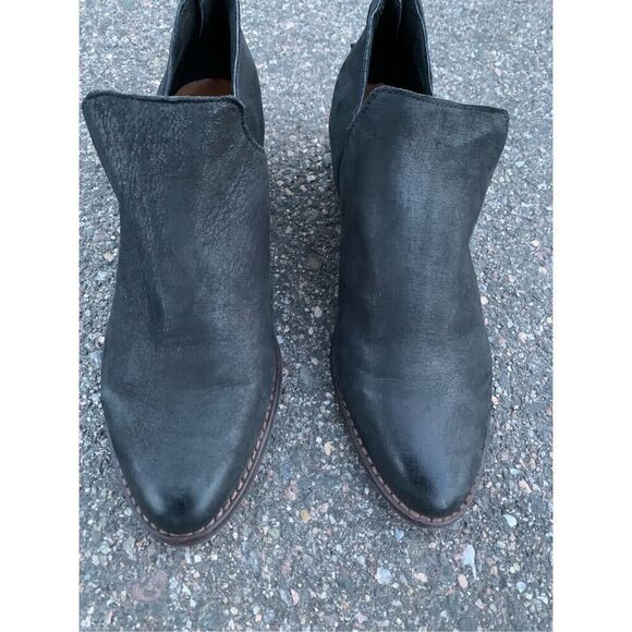 LUCKY BRAND black genuine leather ankle boots booties sz 9 womens - Picture 2 of 6